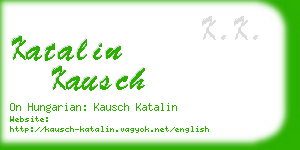 katalin kausch business card